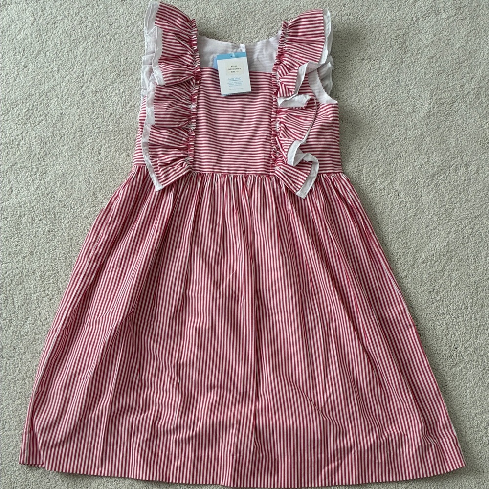 bella bliss Red and White Striped Dress